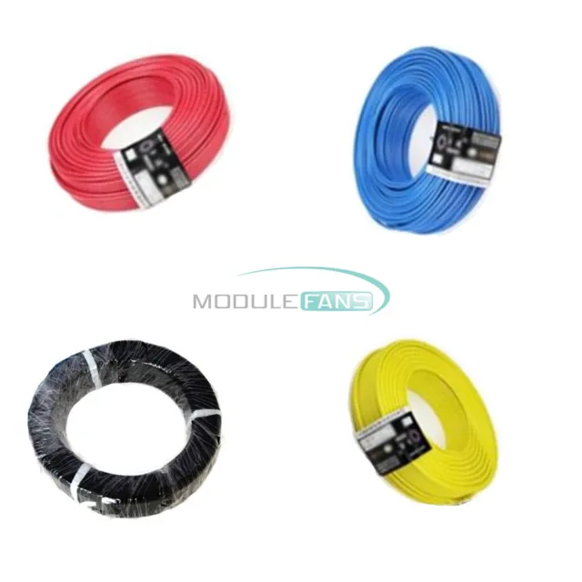4 Color Red/Yellow/Blue/Black Flexible Stranded of UL-1007 24 AWG Wire Cable 10M