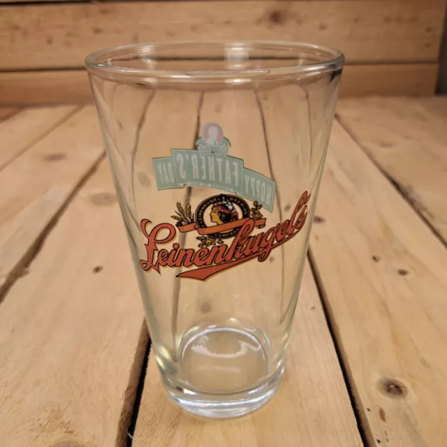 Leinenkugel's Lager Beer Glass 16 Oz Pint Drink Barware "Hoppy Father's Day"