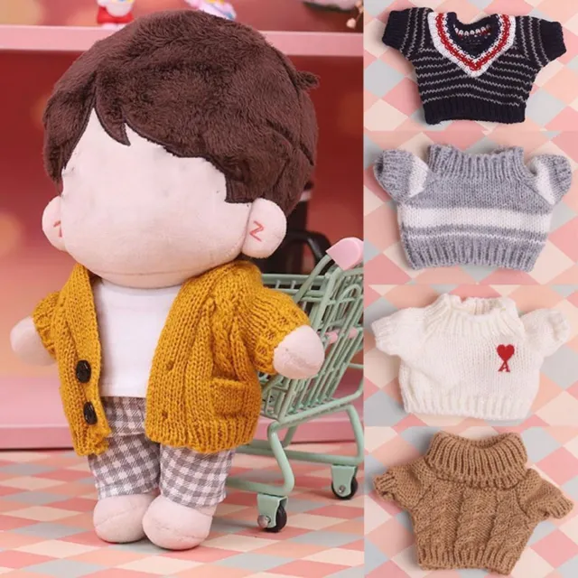 20cm Doll Clothes Knitted Sweater Clothes Doll Warm Sweater Dolls Sweater Tops