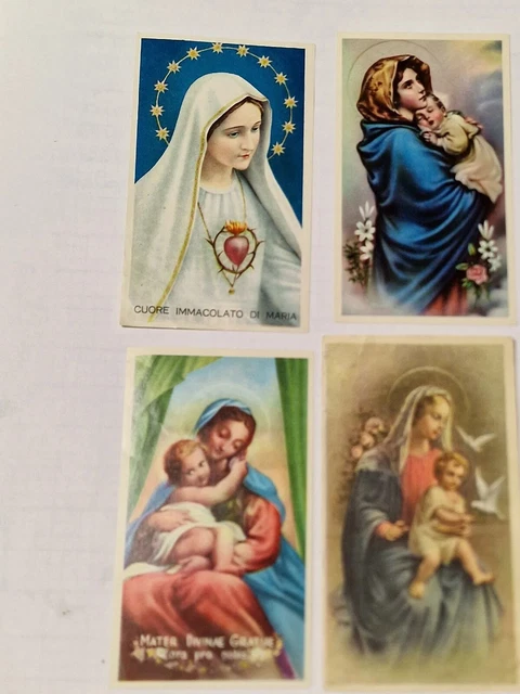 4 Santini Holy Cards Vergine Ele 2/336 /348 2/398 2/167 ZA1114 ^