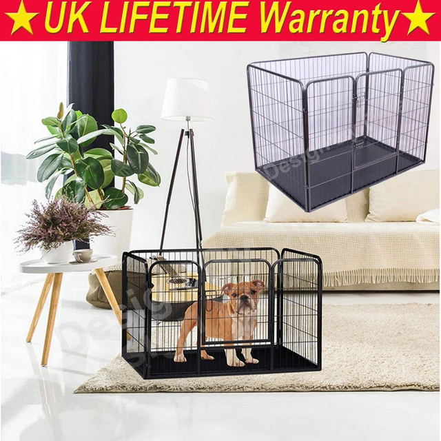 HEAVY DUTY 4PC Puppy Play Pen Dog Crate Whelping Box Rabbit Enclosure