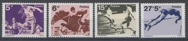 7) Polen "Olympische Spiele Moskau 1980 " Mi.Nr: 2862 - 65**.(5325)