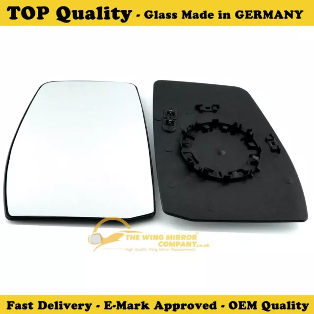 Fits Ford Transit Custom 2014->2023 LHS Door Wing Mirror Glass With Heated Base