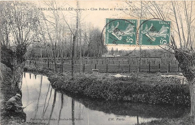 Cpa 95 Nesles La Vallee Clos Robert Et Ferme De Launay