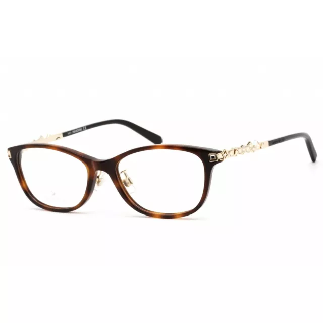 Swarovski Women's Eyeglasses Dark Havana Cat Eye Plastic Frame SK5356-D 052
