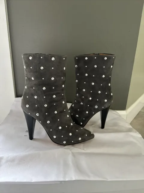 IRO Fernila Studded Suede Ankle Boots AJ 853 Size 37