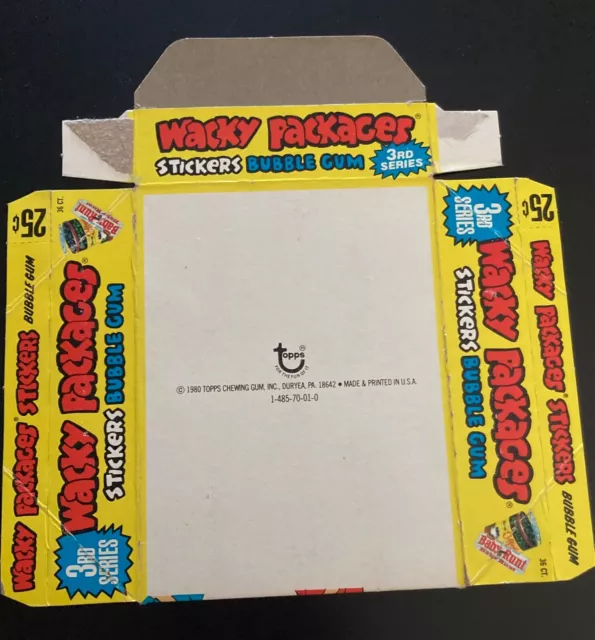 1980 Topps Wacky Packages 3rd Series Trading Card Box Flat with Wrappers 3