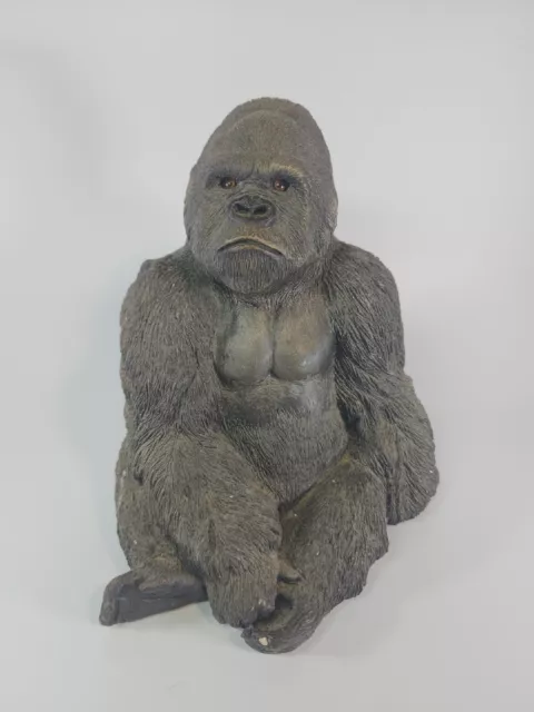 RARE 1989 Sandcast "Endangered Species" LOWLAND GORILLA by Sandra Brue, Signed