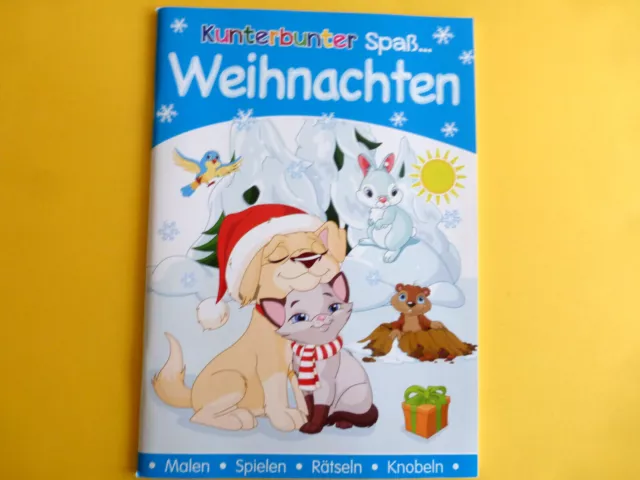 Malbuch Mal-und Rätselspaß Weihnachten für Kinder ca:64Seiten ca:30x21cm