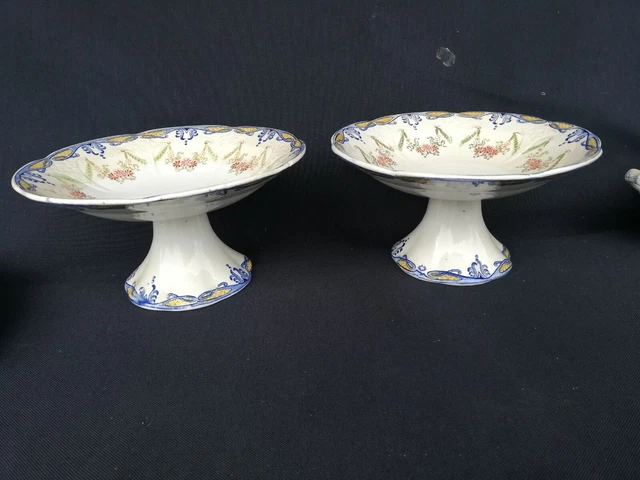 Service Ancien Longwy/vaisselle Longwy/Ceramique francaise/old French ceramic 3