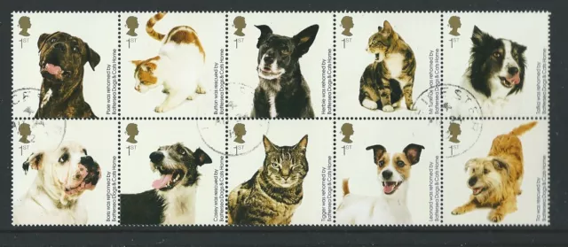 Great Britain 2010 Cats And Dogs Set Of 10 Fine Used