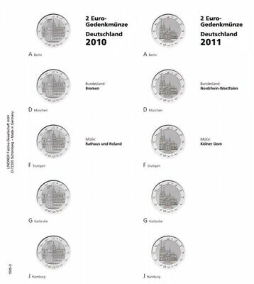 Lindner 1505-3 Carat K3 Feuille pré-imprimée Allemand Etats Fédéraux 2010-2011