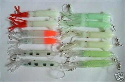 Lot De 3 Leurres Souples Calamar Rigged Pour Pêche En Traîne