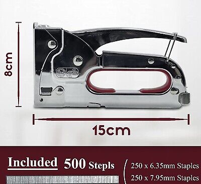 Heavy Duty AMTECH Cucitrice a 4-8mm comprende 500 punti metallici premontatore Tappezzeria fai da te 