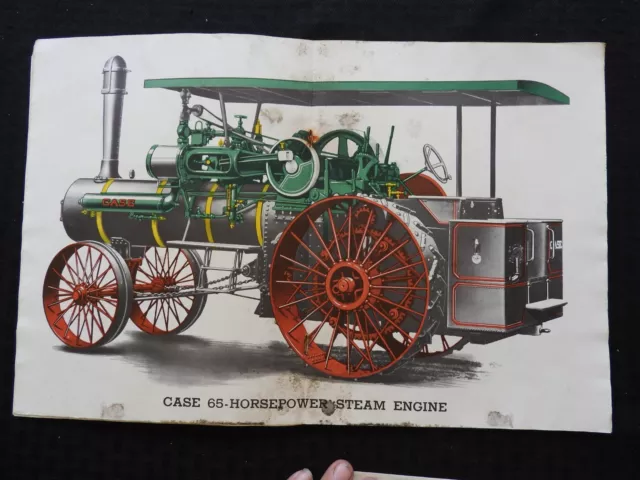 1955 J I Case "Steam Traction Engine Tractor" Brochure + Signed Letter