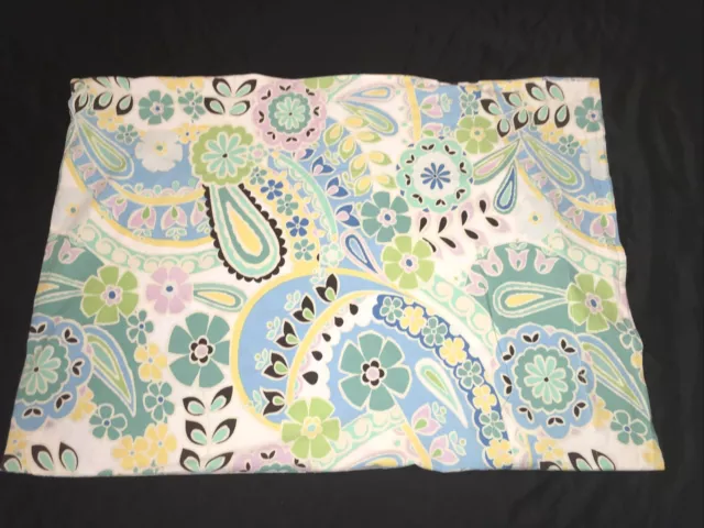 Pottery Barn Teen Paisley Pop Blue Std Pillowcase Floral Retro Green Purple