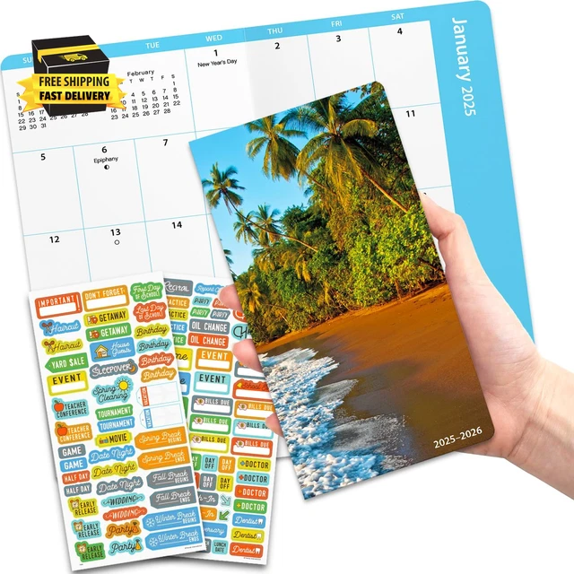 BEACHES CALENDAR 2025 Deluxe 20252026 Tropical Beach Vacation Pocket
