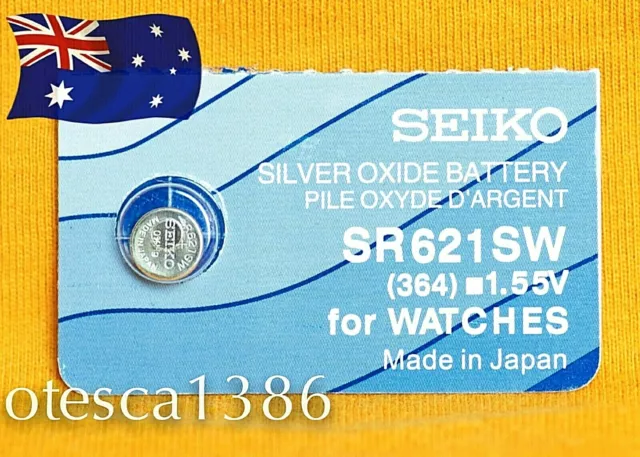 SR621SW (364) Seiko Battery, Brand New, MADE IN JAPAN