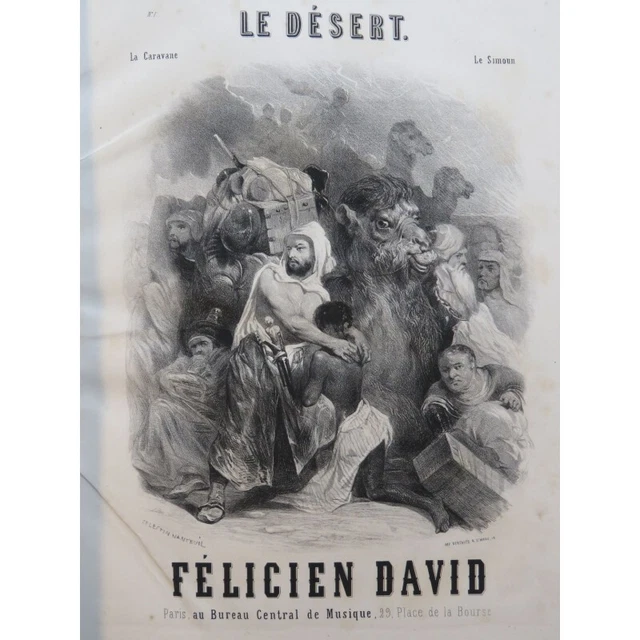 DAVID Félicien Le Désert Nanteuil Ode Symphonique Piano Chant 1845