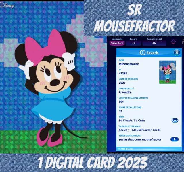 Topps Disney Collect SR minnie mouse so classic cute mousefractor 2023 Digital