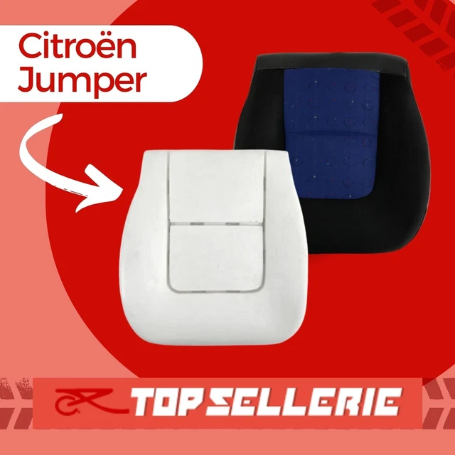 Mousse + Housse D'assise Pour Siège Citroën Jumper (2007-2021) - Top Sellerie, Couleur Blanc, Neuf, Garantie 2 Ans