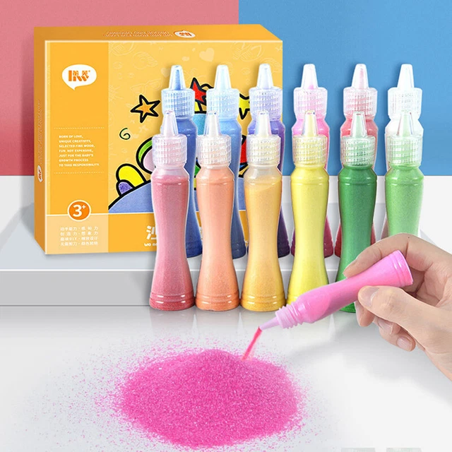 Hágalo usted mismo Dibujo de arena Niños Artesanías Arte de arena Imágenes Dibujo Juguete Niños Color