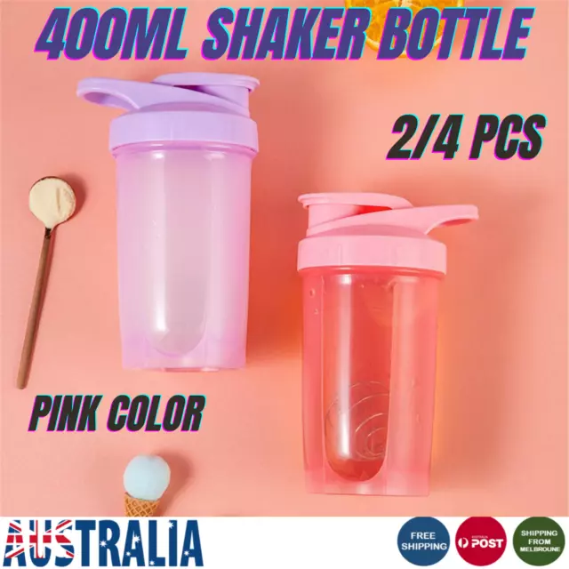 400ml GYM Protein Supplement Drink Blender Mixer Shaker Shake Ball Bottle upto4x