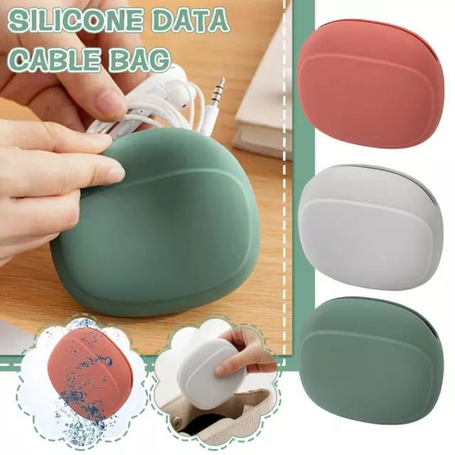 Custodia auricolare in silicone borsa portatili per auricolari disco per cavo a U【Dati I9X8