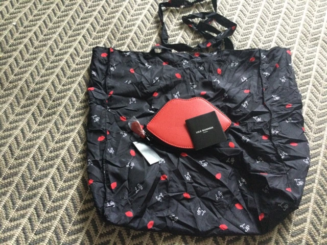 Lulu guinness sales foldaway shopper bag