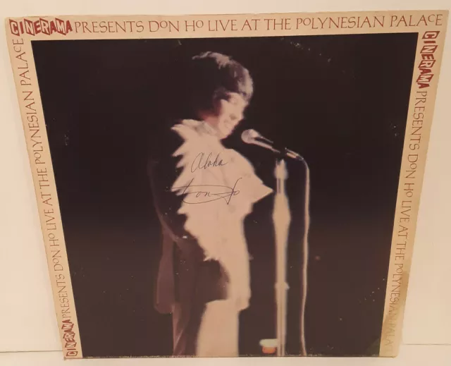 DON HO AGAIN + LIVE @ THE POLYNESIAN PALACE SIGNED ViNYL LP RECORD ALBUM REPRISE