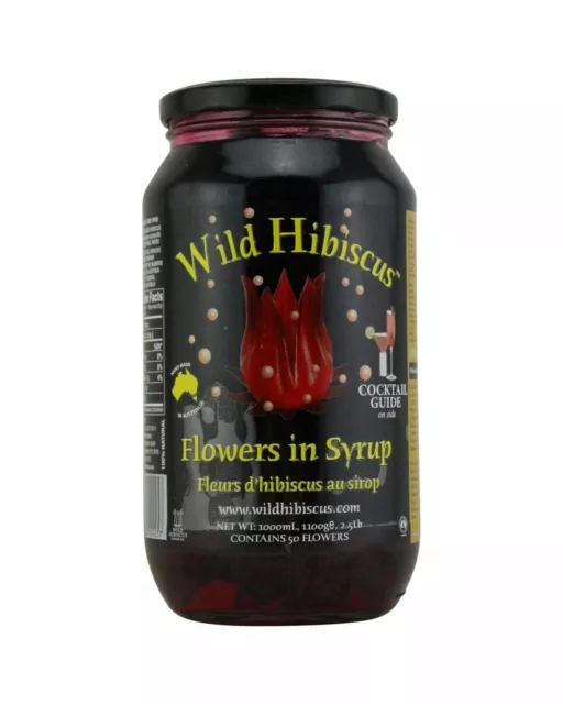 Wild Hibiscus Flowers in Syrup 1kg Jar