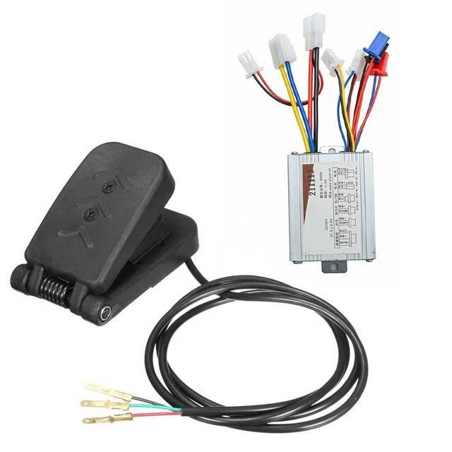 Electric Bike Scooter Brush Speed Motor Controller Throttle Foot Pedal 36V 500W