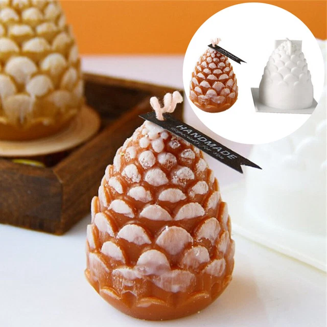 3D Making Mould Pine Cone Xmas Cake Mold Tool DIY Candle Wax Silicone