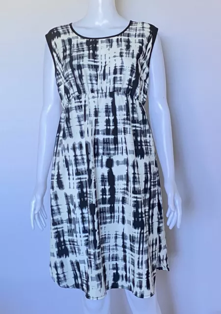 Ripe Maternity Brand New White & Black Stencil Tunic Dress Size Small RRP $99.95