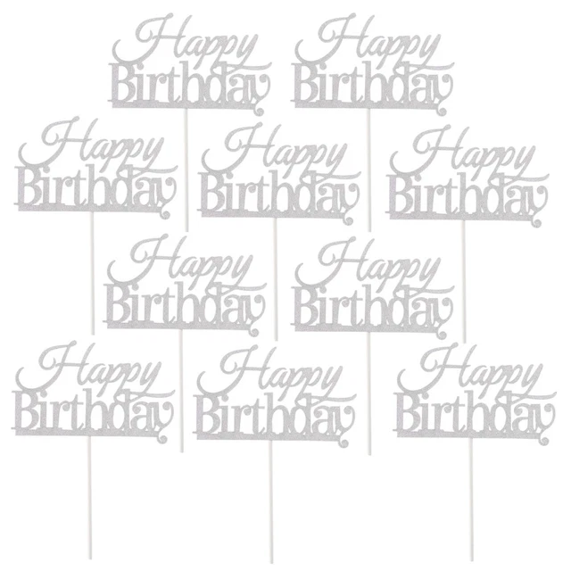 10 piezas Topper Para Pasteles Hombres Decoración Oro Acrílico Doble Capa Hombre