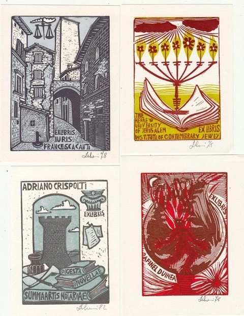 8 Exlibris Bookplate Hochdrucke Mariaelisa Leborini 1934 Konvolut Lot Herbert