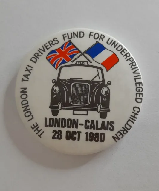 Rare The London Taxi Drivers Fund For Underprivileged Children Pin Badge 1980