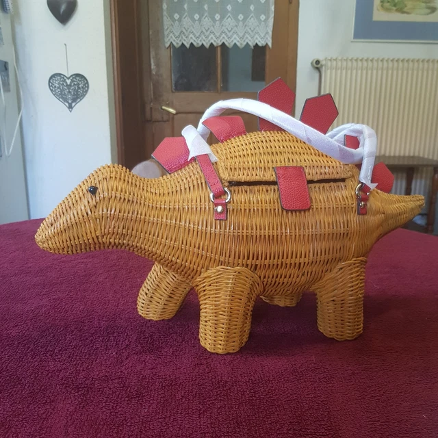 Sac Stégosaure En Rotin Wicker Darling Stella - Neuf Avec étiquettes !