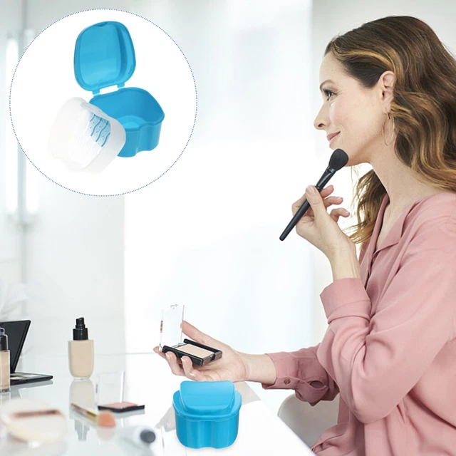 GmeDhc Boite Gouttiere Dentaire, 2 PCS Boite A Dentier Avec Miroir, Boîtier De Nettoyage Pour