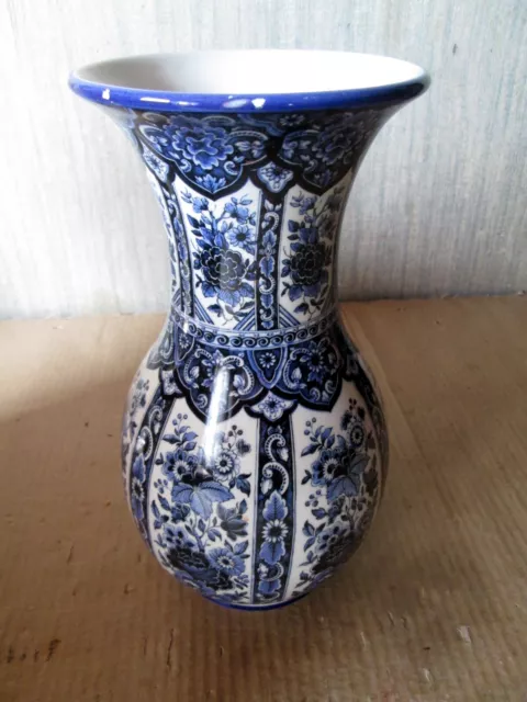 VASE style Delft Faience Earthenware fleur Bleu cobalt ARDALT DELFIA Italie