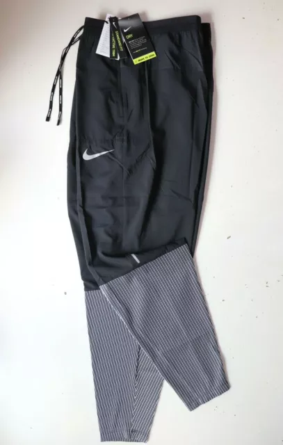 Nike Phenom Elite Hybrid Dri Fit Running Trousers Pants Black Cu5404-010 Men 2Xl