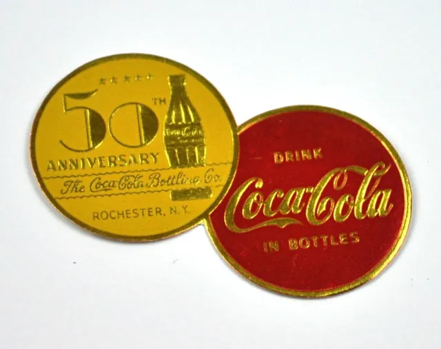 Vintage Coca-Cola Coke USA Rochester N.y. 50th Anniversaire Autocollant Sticker 2