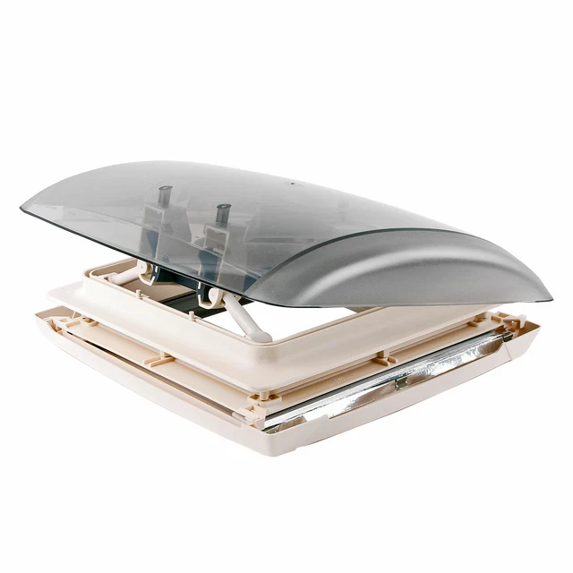 MPK Vision Vent S Pro – Lucernario In Vetro Per Camper E Caravan, Trasparente Colorato, Con Protezione Zanzariera E Oscuramento