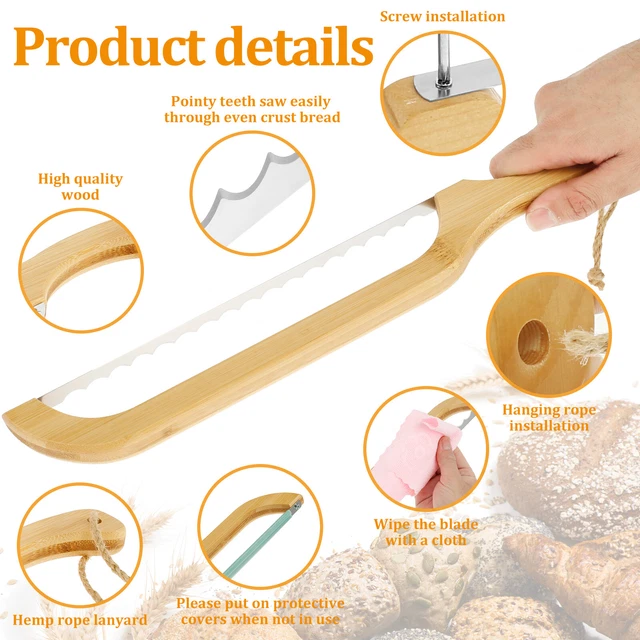 BREAD BOW CUTTER Serrated Bagel Cutter Stainless Steel Sourdough Bread