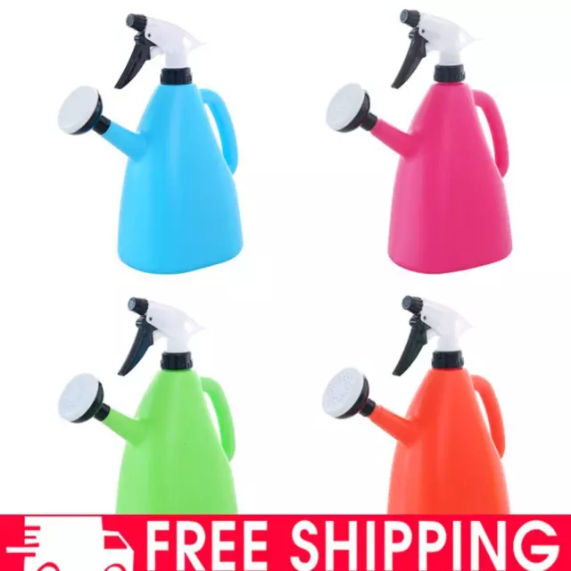 1L Plastic Watering Can Big Capacity 2 in 1 PP Spraying Bottle for Garden Park