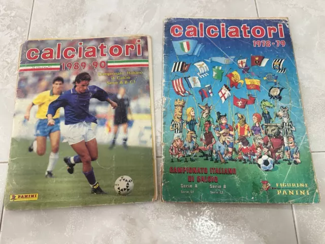 Lotto Album figurine calciatori Panini 1978 1979 Album 1989 1990 vintage LEGGI