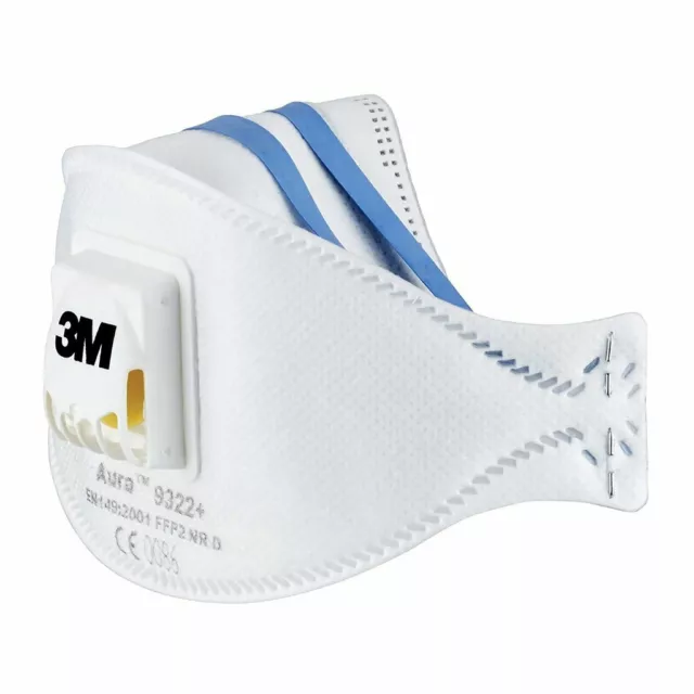 3M AURA 9322+ FFP2 Valved Foldable Dust/Mist Respirator Protection - 1 Mask