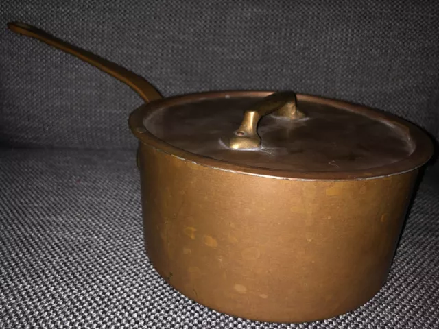 Sauce Pan Pot Bazar Francais New York 666 16 Copper French Cooking Pan W/ Lid Sauce Pan Pot Bazar Francais New York 666 16 Copper French Cooking Pan W/ Lid