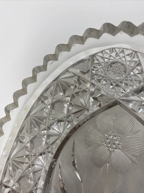 Vintage American Brilliant Cut Glass Bowl/Dish 4