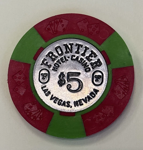 美品 Frontier Hotel 黒 オールド カジノデック FRONTIER HOTEL CASINO Las Vegas $1.00 Casino Chip Poker Chip